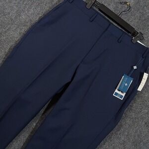 Ryan Seacrest Distinction Pants Mens 38x32 Blue Modern Fit Wool RBISPROV0031